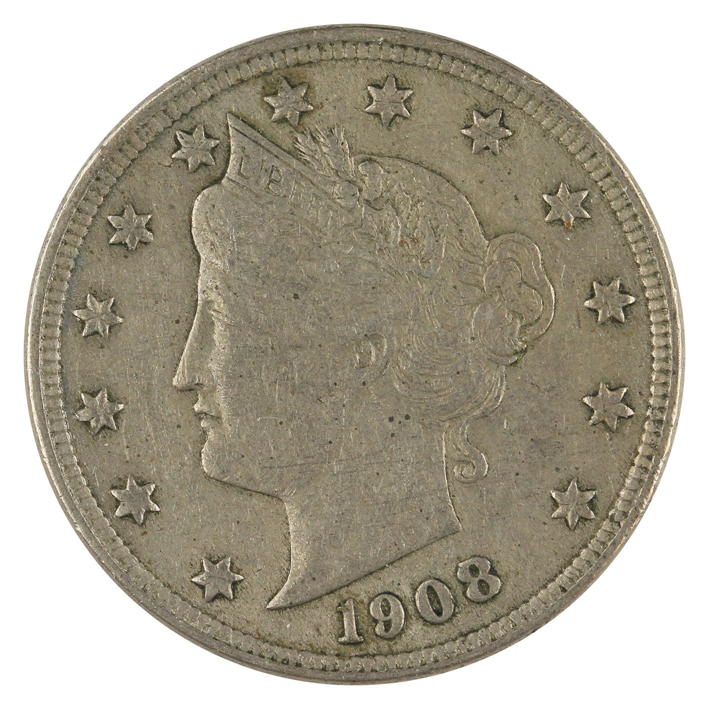 1908 USA Nickel VF-EF (VF30)