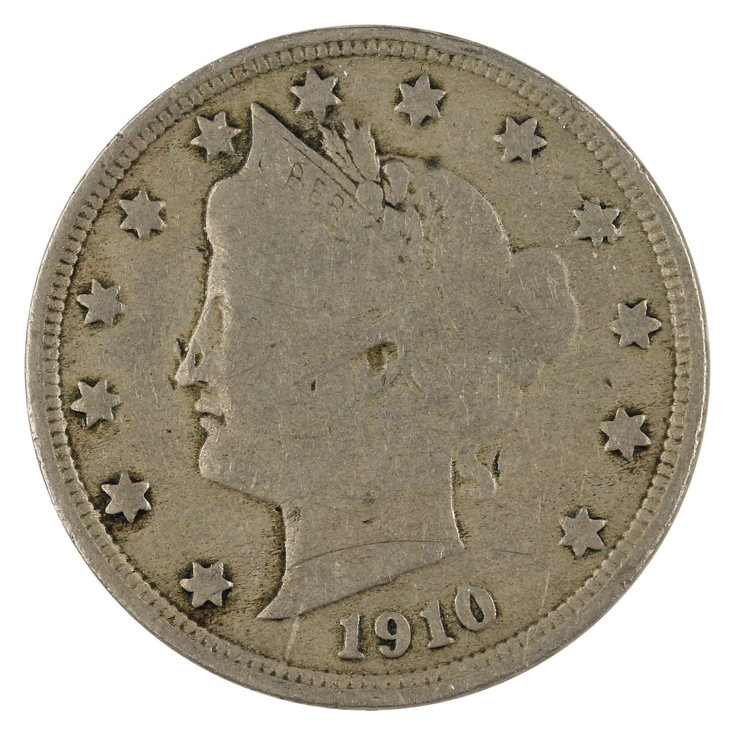 1910 USA Nickel Very Good (VG-8)
