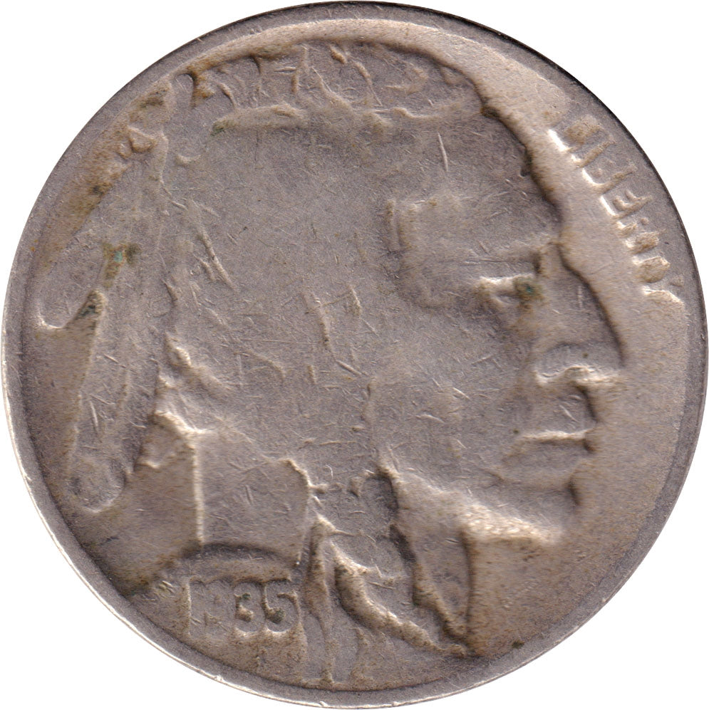 1935 D USA Nickel F-VF (F15)