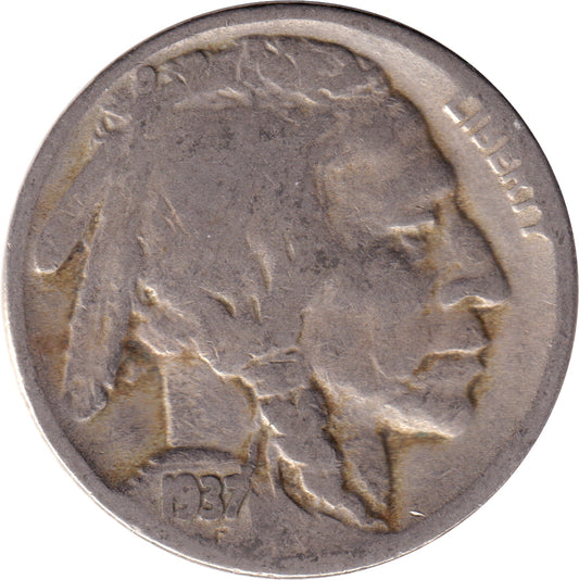 1937 D USA Nickel VG-F (VG10)