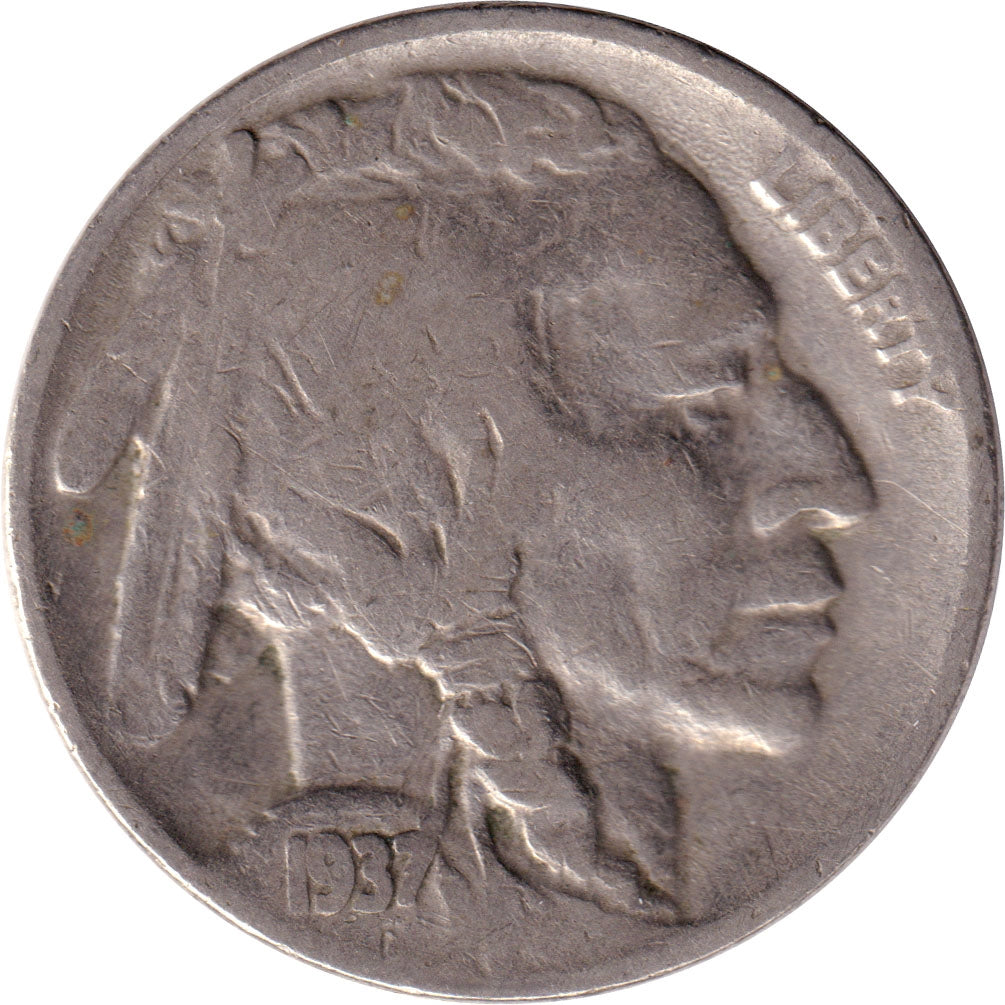 1937 USA Nickel Fine (F12)