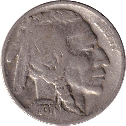 1937 USA Nickel Fine (F12)