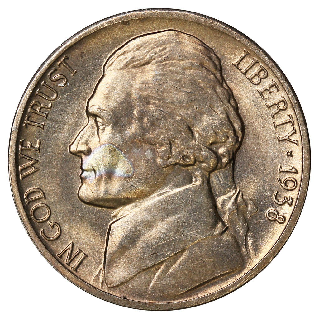 1938 D USA Nickel Choice Brilliant Uncirculated (MS64)