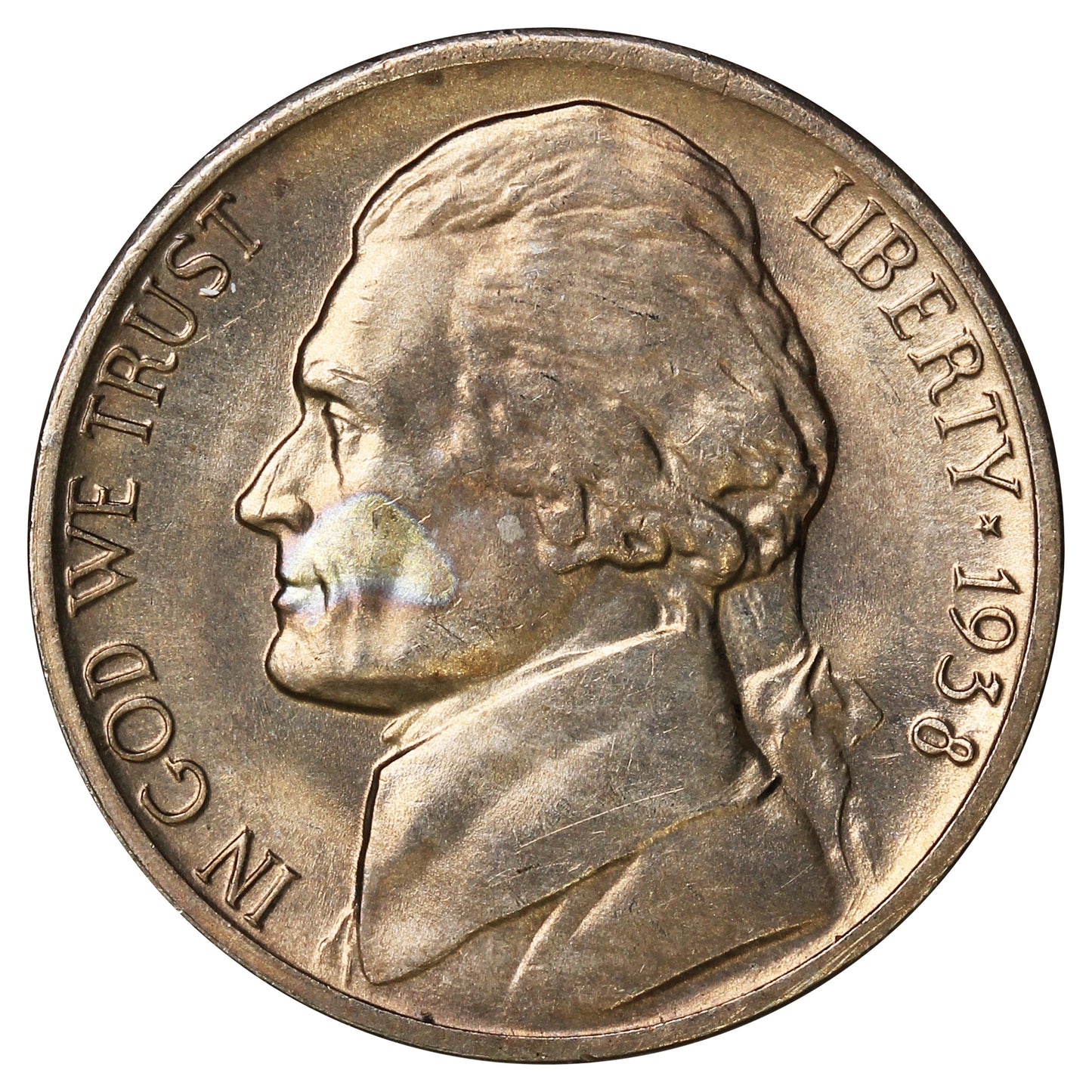 1938 D USA Nickel Choice Brilliant Uncirculated (MS64)