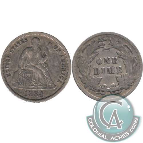 1884 USA Dime Very Fine (VF20)
