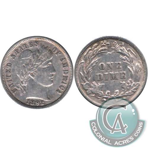 1892 USA Dime VF-EF (VF30)
