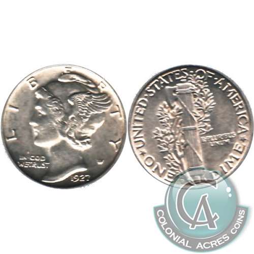 1927 D USA Dime EF-AU (EF45) $