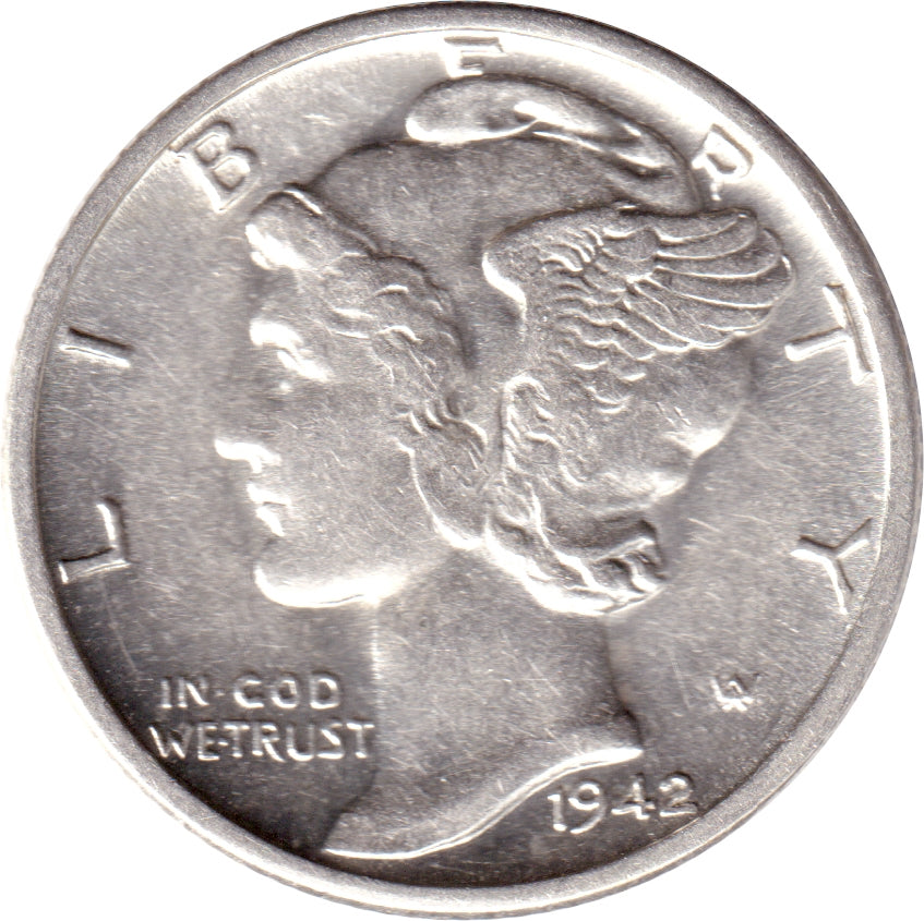 1942 D USA Dime AU-UNC (AU55)