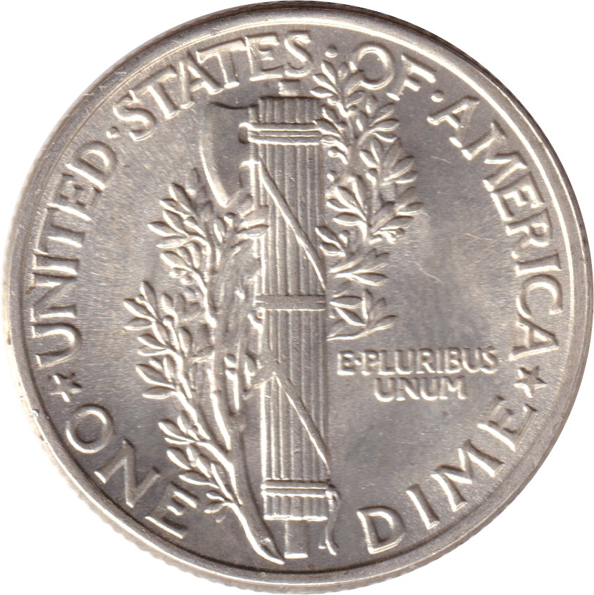 1943 USA Dime Choice Brilliant Uncirculated (MS-64)