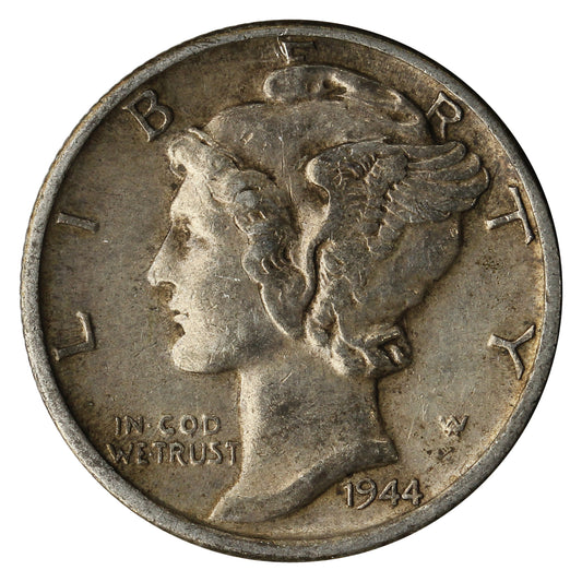1944 D USA Dime Extra Fine (EF-40)