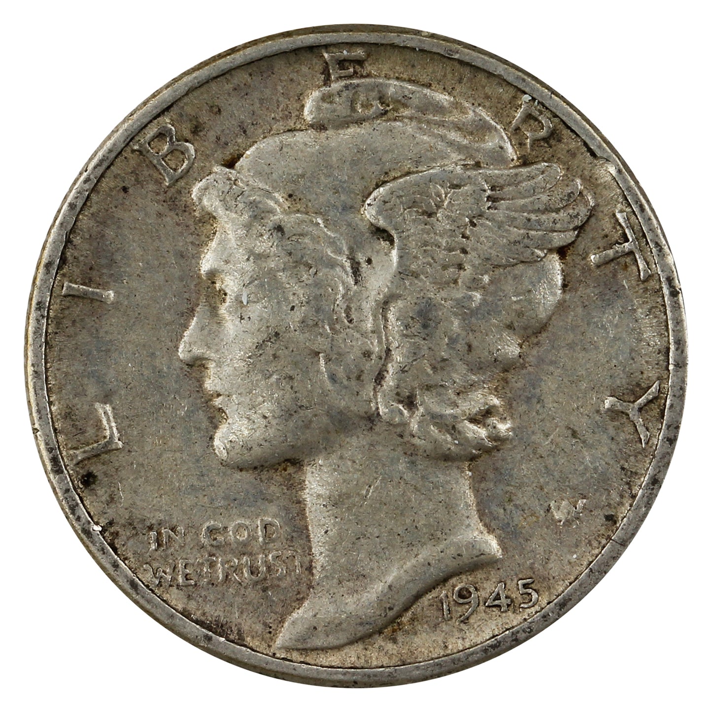 1945 USA Dime Extra Fine (EF40)
