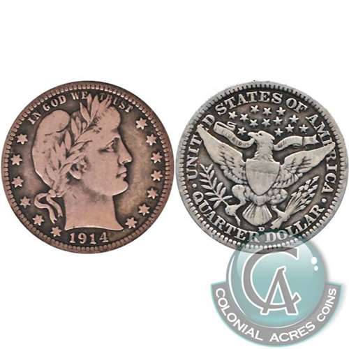1914 D USA Quarter Very Fine (VF20)