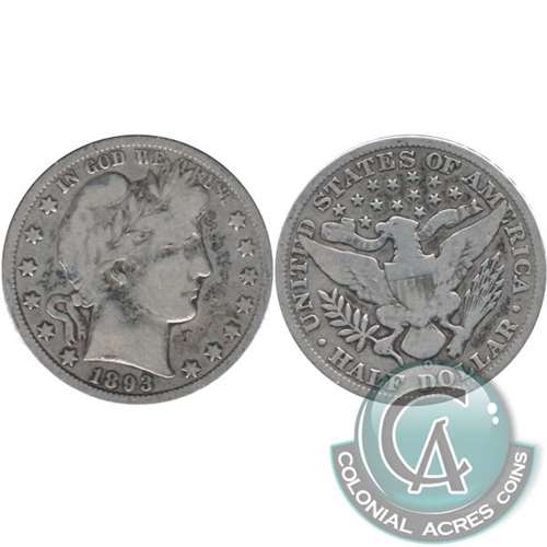 1893 O USA Half Dollar Very Good (VG8) $