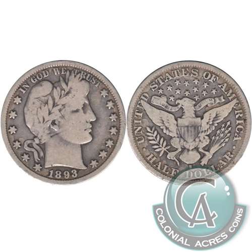 1893 S USA Half Dollar G-VG (G6) $