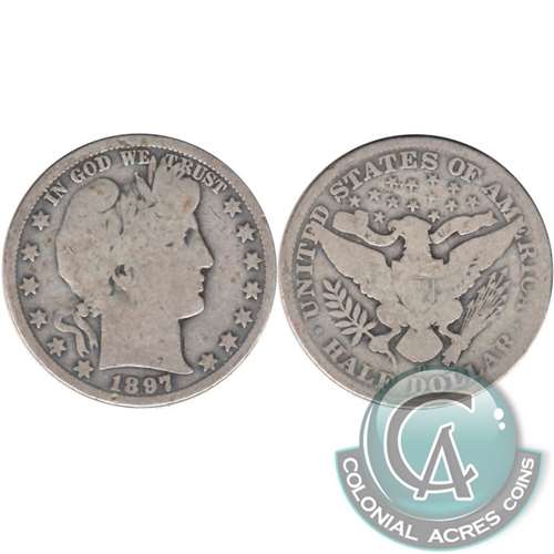 1897 O USA Half Dollar About Good (AG3) $