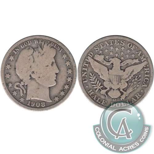 1908 D USA Half Dollar Good (G4)