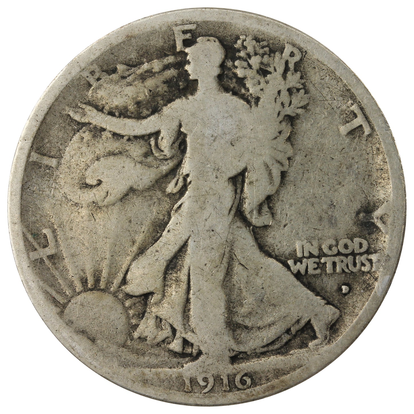1916 D USA Half Dollar Good (G4) $