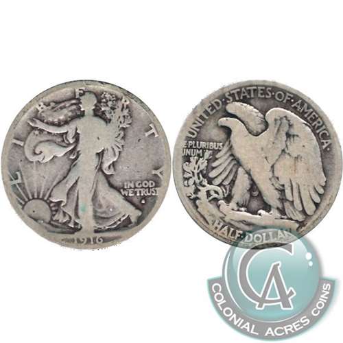 1916 S USA Half Dollar G-VG (G6) $