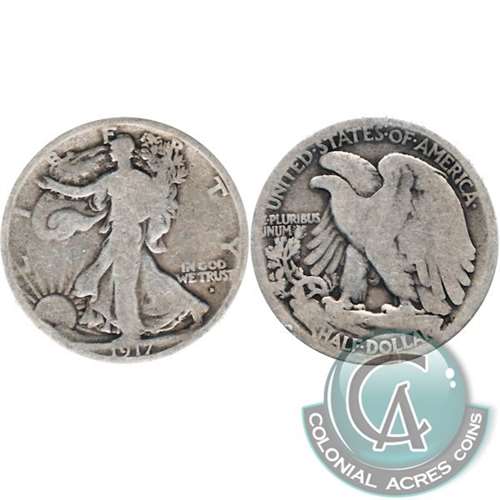 1917 D Obverse Mintmark USA Half Dollar Good (G4)