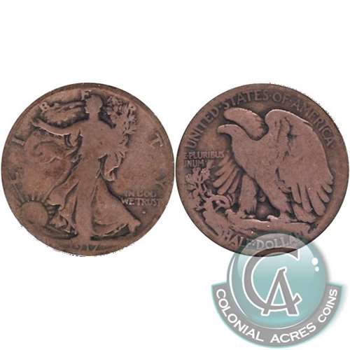 1917 S Obverse Mintmark USA Half Dollar G-VG (G6) $