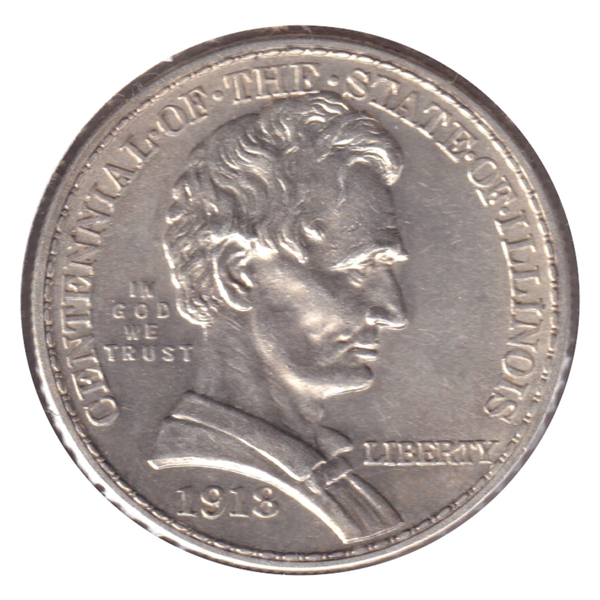1918 Illinois Centennial USA Half Dollar UNC (MS60) $
