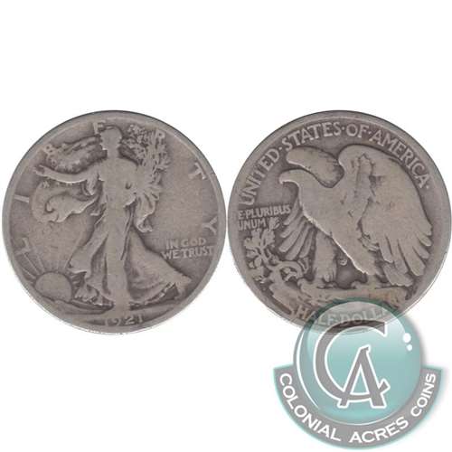 1921 D USA Half Dollar G-VG (G6) $