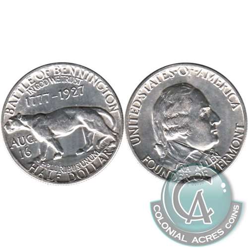 1927 Vermont Sesquicentennial US Half Dollar Almost Uncirculated (AU50) $