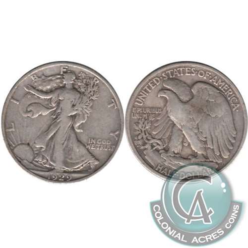 1929 D USA Half Dollar Very Fine (VF20)