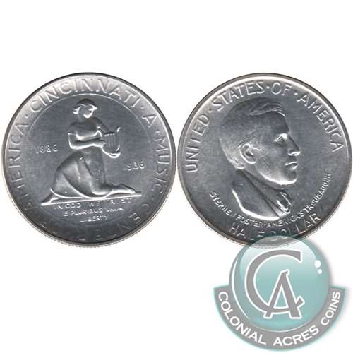 1936 Cincinnati Music Center US Half Dollar UNC (MS60) Lightly Cleaned $