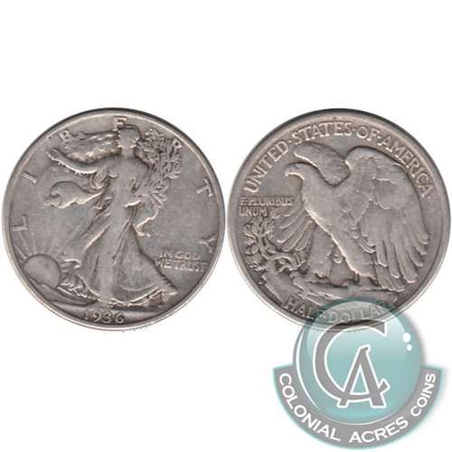 1936 D USA Half Dollar F-VF (F15)