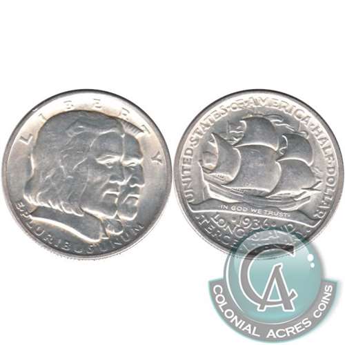 1936 Long Island Tercentenary USA Half Dollar AU-UNC (AU55) $