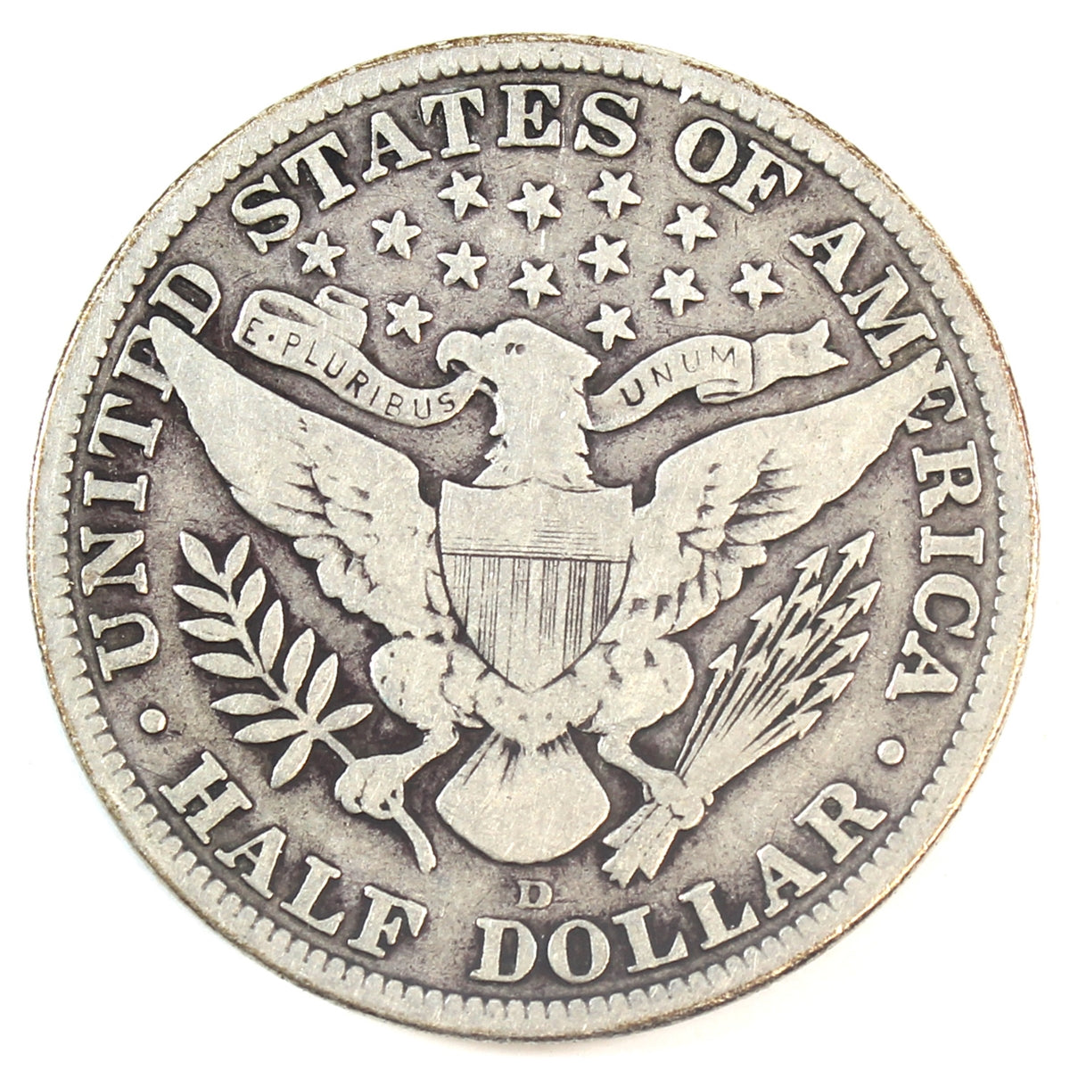 1915 D USA Half Dollar Fine (F12) $