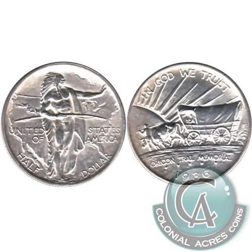 1936 S Oregon Trail Memorial USA Half Dollar Brilliant UNC. (MS63) $