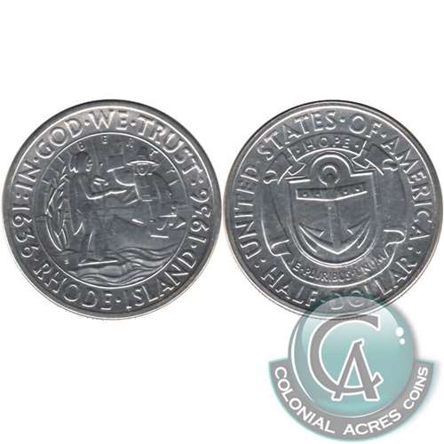 1936 S Rhode Island Tercentenary USA Half Dollar UNC+ (MS62) $