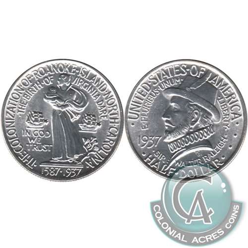 1937 Roanoke Island North Carolina USA Half Dollar UNC+ (MS62) $