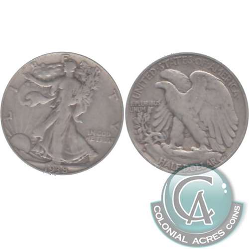 1938 D USA Half Dollar Fine (F12) $