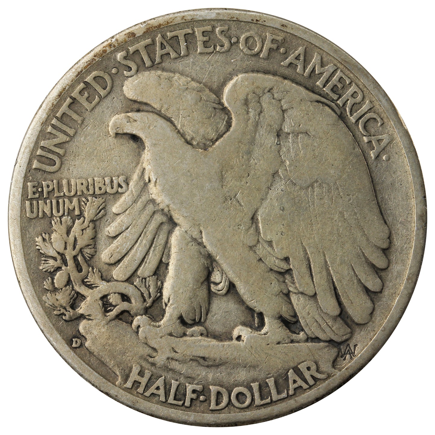 1938 D USA Half Dollar G-VG (G6) $