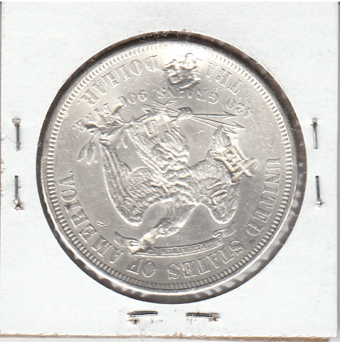 1876 USA Chinese Chop Marks Trade Dollar AU-UNC (AU55) $