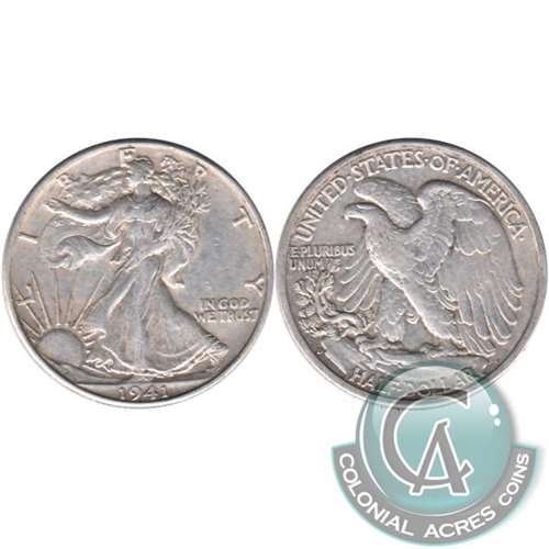 1941 D USA Half Dollar Extra Fine (EF40)