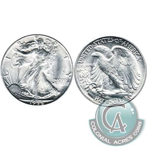 1944 D USA Half Dollar Choice Brilliant Uncirculated (MS64) $