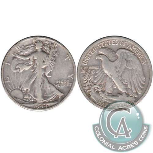 1944 D USA Half Dollar F-VF (F15)
