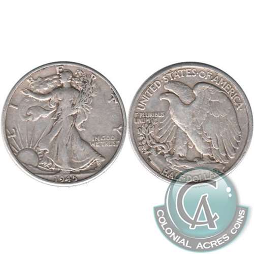 1945 D USA Half Dollar VF-EF (VF30)