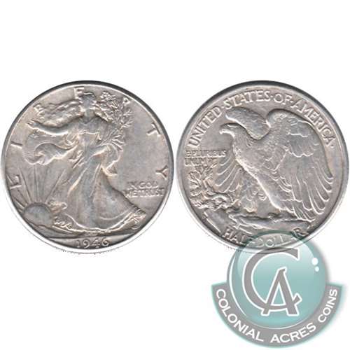 1946 D USA Half Dollar EF-AU (EF45)