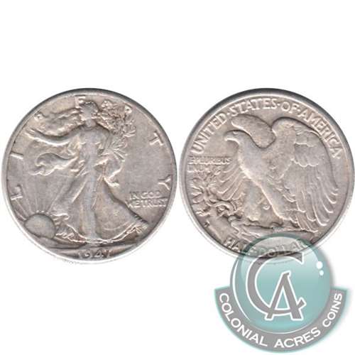 1947 D USA Half Dollar VF-EF (VF30)