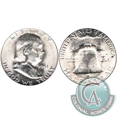 1951 S USA Half Dollar Brilliant Uncirculated (MS63)