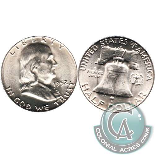 1952 D USA Half Dollar Choice Brilliant Uncirculated (MS64) $