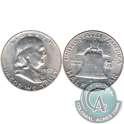 1957 D USA Half Dollar Brilliant Uncirculated (MS63)
