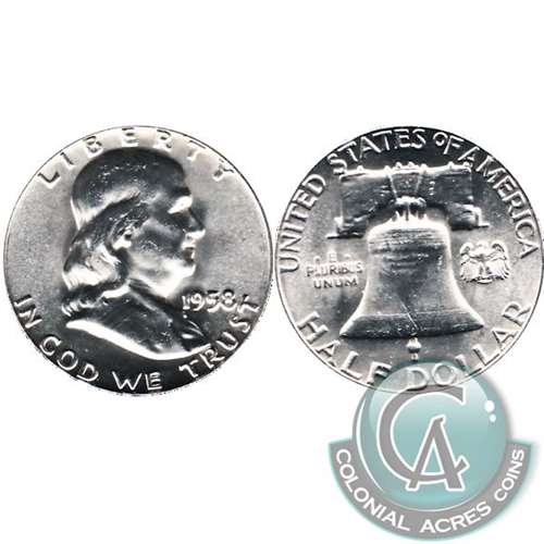 1958 USA Half Dollar Choice Brilliant Uncirculated (MS64)