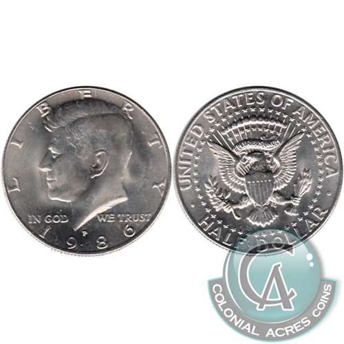 1986 P USA Half Dollar Brilliant Uncirculated (MS63)