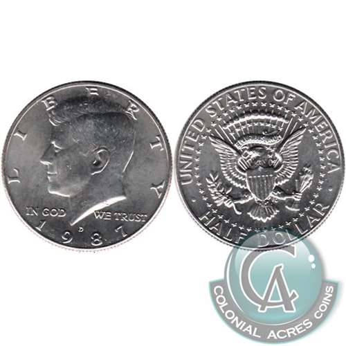 1987 D USA Half Dollar Brilliant Uncirculated (MS63)